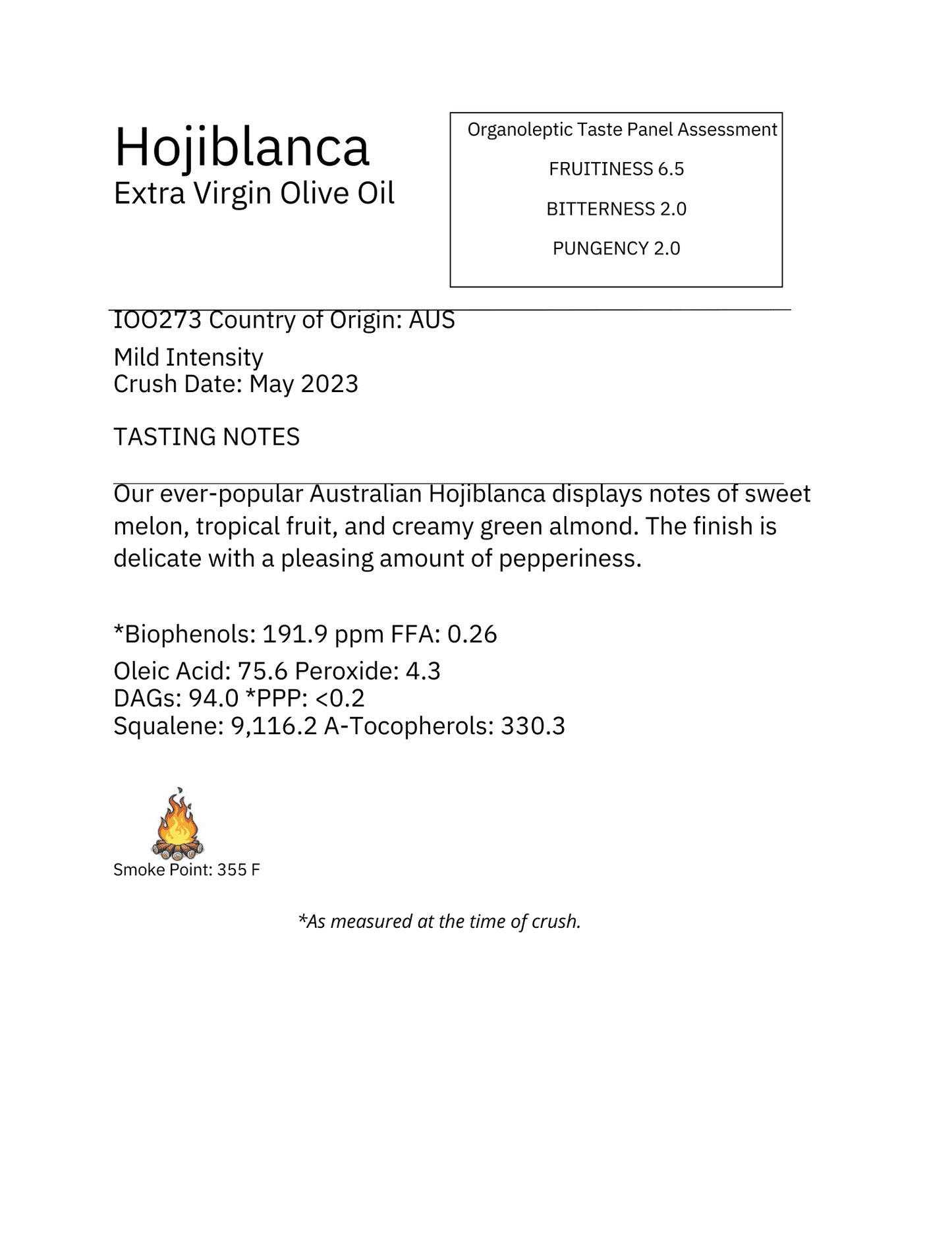 HOJIBLANCA PREMIUM EXTRA VIRGIN OLIVE OIL