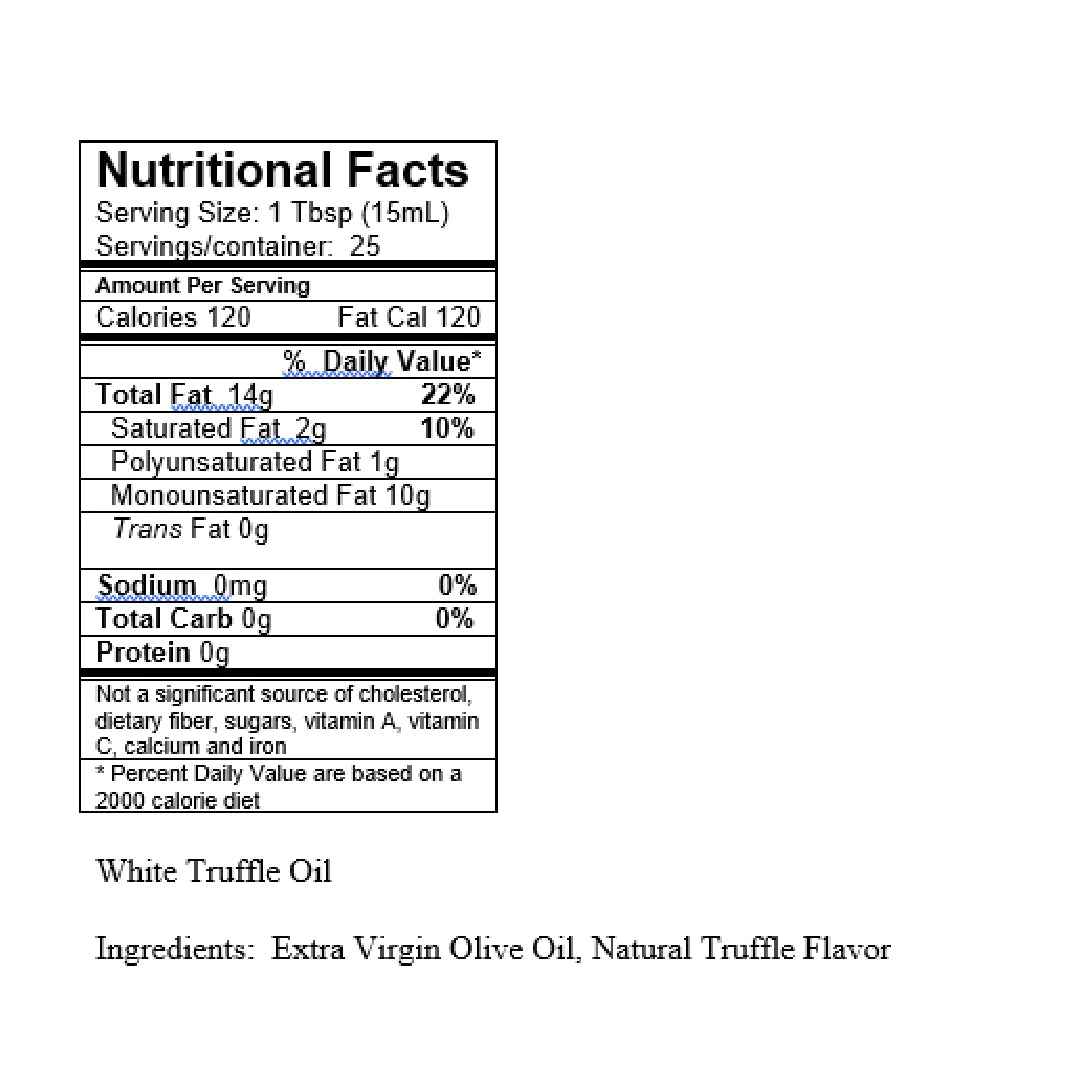 WHITE TRUFFLE EXTRA VIRGIN OLIVE OIL