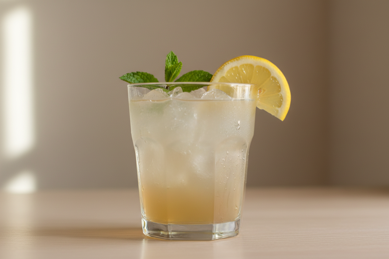 less fancy moktail, simple background